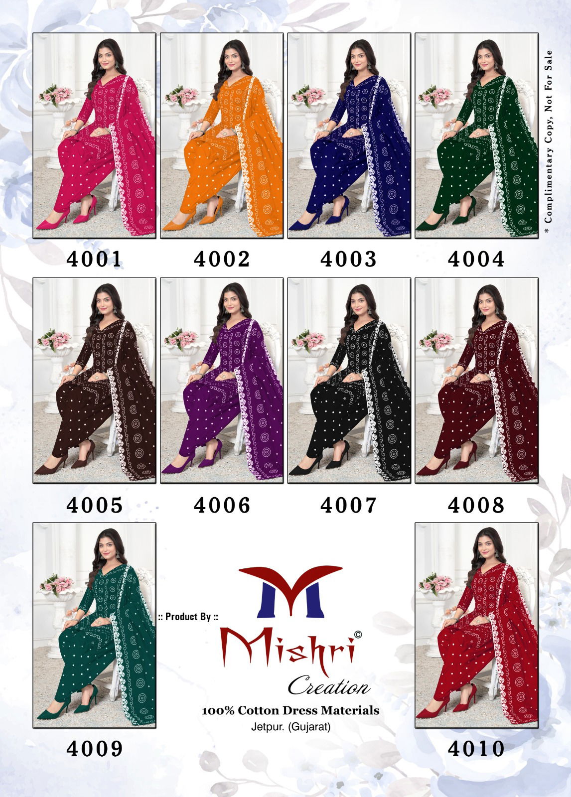 Super Bandhej Vol 4 By Mishri Pure Cotton Printed Dress Material Online Wholesale